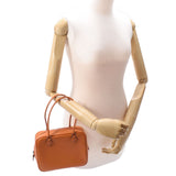 HERMES エルメス ミニ プリュム オレンジ シルバー金具 □H刻印(2004年頃) レディース ヴォーエプソン ハンドバッグ ABランク 中古 銀蔵