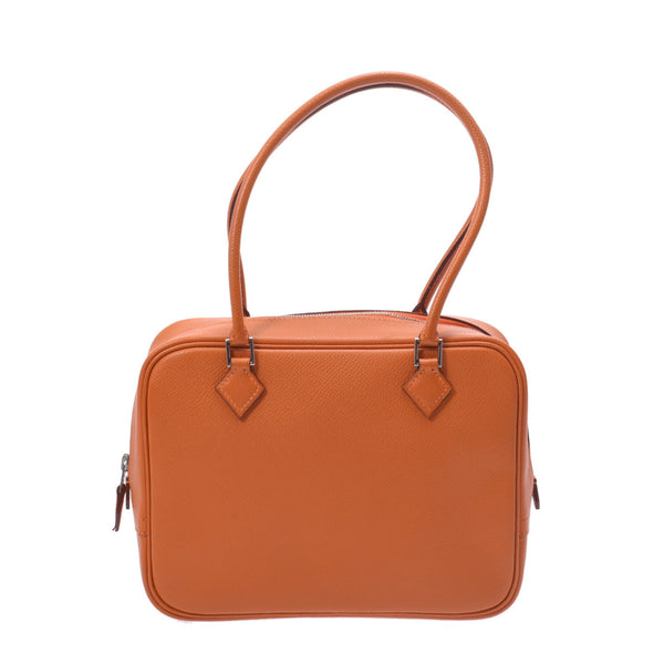 Hermes Mini pleated orange silver metallic bag / Black / yellow