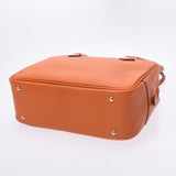 HERMES エルメス ミニ プリュム オレンジ シルバー金具 □H刻印(2004年頃) レディース ヴォーエプソン ハンドバッグ ABランク 中古 銀蔵