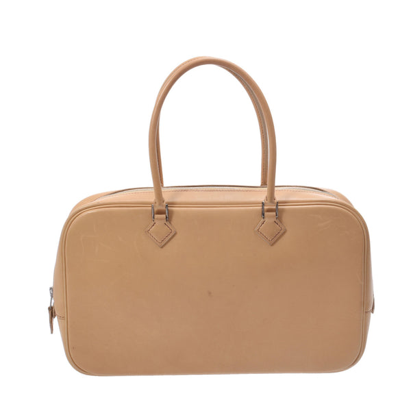 Hermes Hermes Prumm Elan 28 Beige Silver Flockage □ E-Engraved (around 2001) Women's Vova Renia Handbag B Rank Used Silgrin