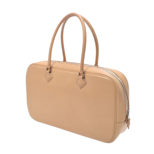 Hermes Hermes Prumm Elan 28 Beige Silver Flockage □ E-Engraved (around 2001) Women's Vova Renia Handbag B Rank Used Silgrin