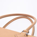 HERMES エルメス プリュム エラン 28 ベージュ シルバー金具 □E刻印(2001年頃) レディース ヴォーバレニア ハンドバッグ Bランク 中古 銀蔵