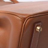 HERMES Hermes Autacroix 32金金金金币○Z印记(大约1996年)女士库斯贝尔手袋B级使用银器