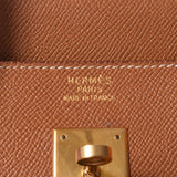 HERMES Hermes Autacroix 32金金金金币○Z印记(大约1996年)女士库斯贝尔手袋B级使用银器