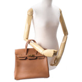 HERMES Hermes Autacroix 32金金金金币○Z印记(大约1996年)女士库斯贝尔手袋B级使用银器