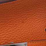 HERMES Hermes Gypsierre 28 Orange / Mutard Silver Golden Inscription P(大约2012年)Unisex Trillon Cremance肩包AB Rank使用银器