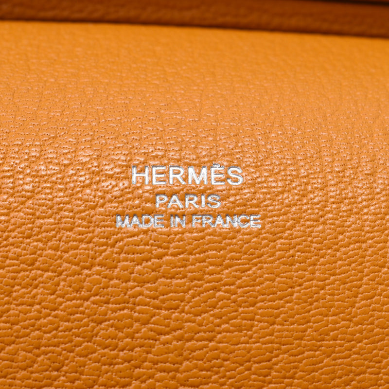 HERMES エルメス ジプシエール 28 オレンジ/ムタード シルバー金具 □P刻印(2012年頃) ユニセックス トリヨンクレマンス ショルダーバッグ ABランク 中古 銀蔵