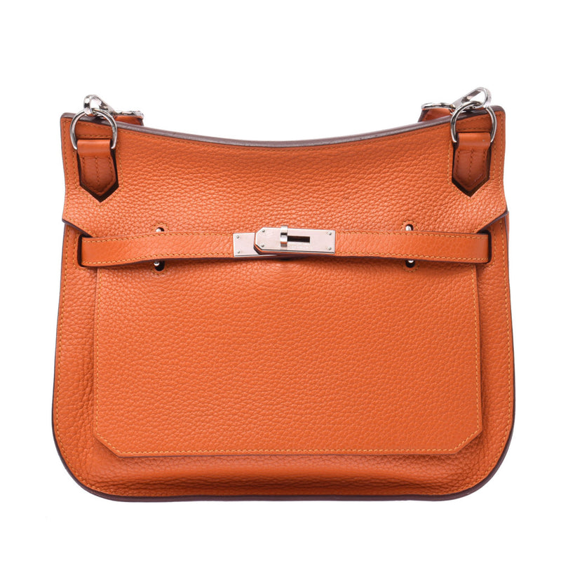 HERMES Hermes Gypsierre 28 Orange / Mutard Silver Golden Inscription P(大约2012年)Unisex Trillon Cremance肩包AB Rank使用银器