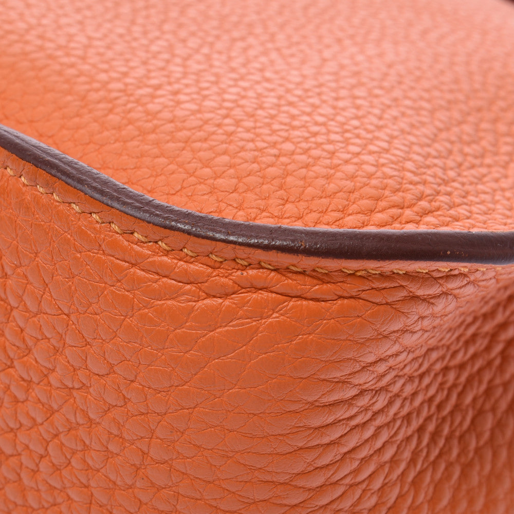 エルメスジプシエール 28 オレンジ/ムタード シルバー金具 □P エルメスジプシエール 28 オレンジ/ムタード シルバー金具 □P