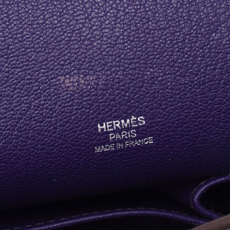 HERMES Hermes Jipushieru 28 Iris Silver hardware □ N engraved (around 2010) Unisex door Clemence leather shoulder bag AB rank used Ginzo