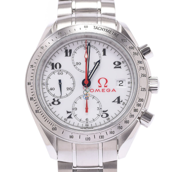 Omega Omega Speedmaster Olympic Games Collection 323.10.40.40.04.001 Men's SS Watch Automatic Wound White Flight A-Rank Used Silgrin