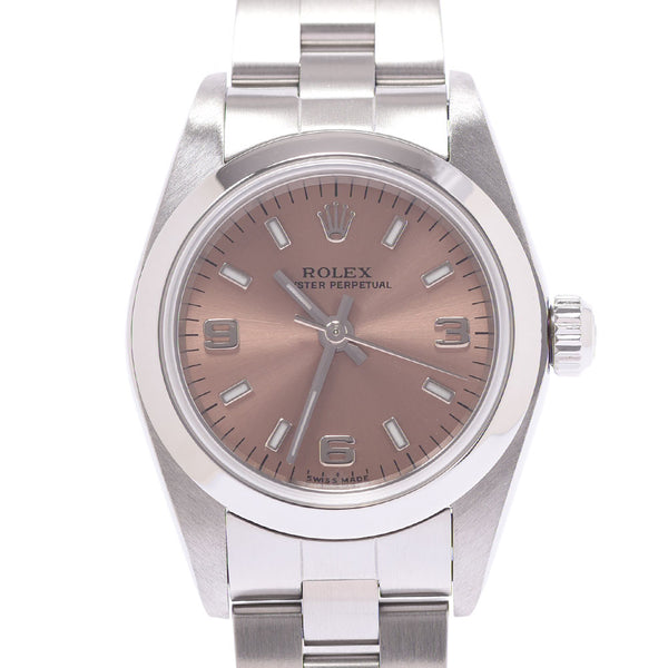 劳力士（rolex）Rolex Oyster Perpetual 76080 Ladies SS手表自动上链粉红色表盘等级二手Ginzo