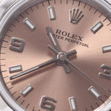 ROLEX ロレックス オイスターパーペチュアル 76080 レディース SS 腕時計 自動巻き ピンク文字盤 Aランク 中古 銀蔵