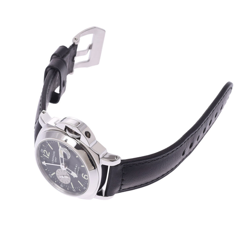 OFFICINE PANERAI オフィチーネパネライ ルミノール GMT PAM00088 メンズ SS/革 腕時計 自動巻き 黒文字盤 Aランク 中古 銀蔵