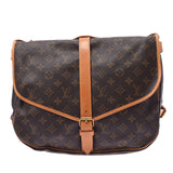 LOUIS VUITTON Louis Vuitton Monogram Saumur 35 Brown M42254 Unisex Monogram Canvas Shoulder Bag B Rank Used Ginzo