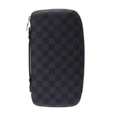 Louis Vuitton Louis Vuitton Damier Graphit Atol Black / Gray N48255 Men's Dumier Graphit Canvas Long Wallet A-Rank Used Sinkjo