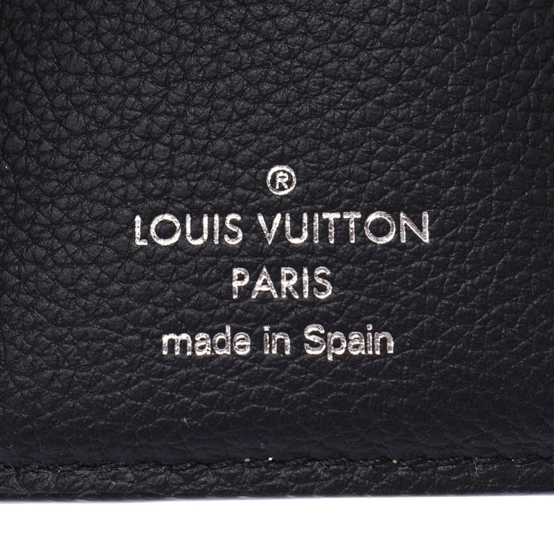 Louis Vuitton Louis Vuitton Portfoille Lock Mini Black M63921 Women's Leather Three Folded Wallet New Sanko