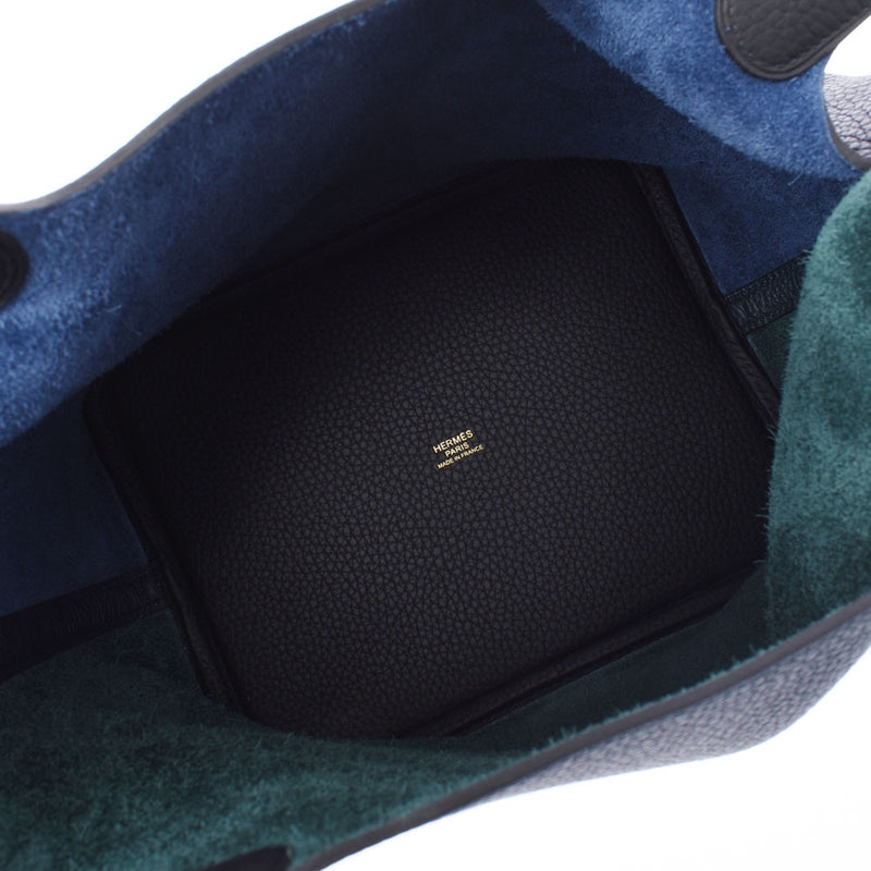 Hermes Hermes Picon Lock MM Kasak Blue Nuy / Vercripress Gold Bracket Y Engraved (around 2020) Ladies Leather Handbag New Sink