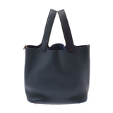 Hermes Hermes Picon Lock MM Kasak Blue Nuy / Vercripress Gold Bracket Y Engraved (around 2020) Ladies Leather Handbag New Sink