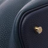 Hermes Hermes Picon Lock MM Kasak Blue Nuy / Vercripress Gold Bracket Y Engraved (around 2020) Ladies Leather Handbag New Sink