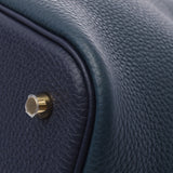 Hermes Hermes Picon Lock MM Kasak Blue Nuy / Vercripress Gold Bracket Y Engraved (around 2020) Ladies Leather Handbag New Sink