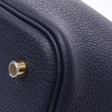 Hermes Hermes Picon Lock MM Kasak Blue Nuy / Vercripress Gold Bracket Y Engraved (around 2020) Ladies Leather Handbag New Sink