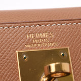 HERMES Hermes, Kelly, 32, 24, NWAY, Gold, Gold, Gold, Gold, Gold, Gold, Gold, Gold, Gold, and Cat (around 2001) Ladies Kushber Handbags, A Rank Used Silver Win.