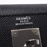 HERMES エルメス ケリー 32 外縫い 2WAY 黒 シルバー金具 □K刻印(2007年頃) レディース ヴォーエプソン ハンドバッグ Aランク 中古 銀蔵