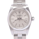 ROLEX Rolex Oyster Peacher 76080 Women's SS Watch Automatic Wound Silver Document A-Rank Used Sinkjo