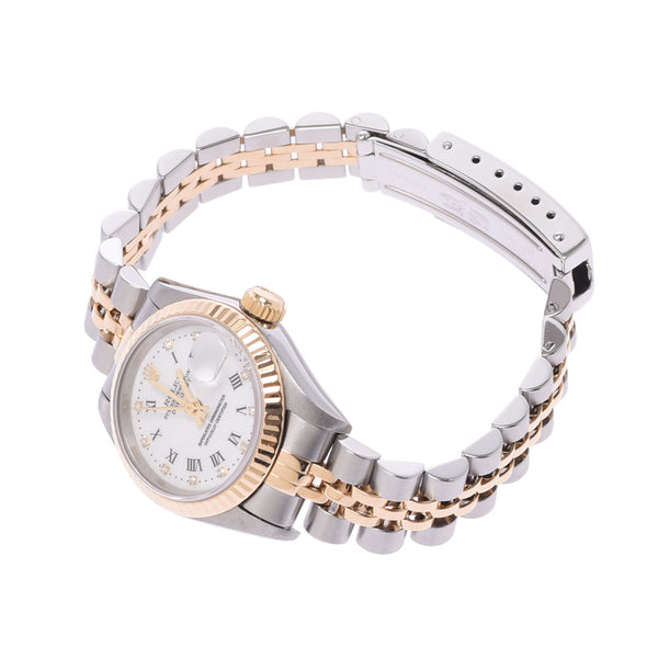 Lax Rolex date just 10p diamond 69173g ladies YG / SS Watch automatic