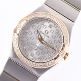 Omega Omega Constellation bezel diamond 123.25.27.60.52.002 ladies YG / SS Watch quartz silver dial a