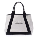 BALENCIAGA Valenciaga Neibika Bus White System / Black 581292 Women's Canvas / Leather Handbag A-Rank Used Sinkjo