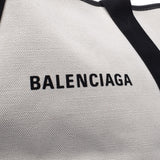 BALENCIAGA Valenciaga Neibika Bus White System / Black 581292 Women's Canvas / Leather Handbag A-Rank Used Sinkjo