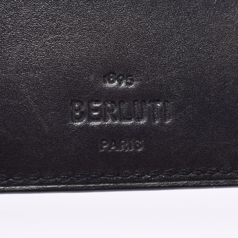 BERLUTI ベルルッティ カリグラフィ 札入れ 茶系 メンズ ヴェネチアカーフ 二つ折り財布 Bランク 中古 銀蔵