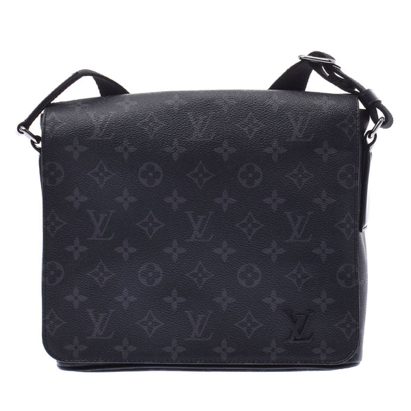 LOUIS VUITTON ルイヴィトン モノグラム エクリプス ディストリクトPM 黒/グレー M44000 メンズ モノグラムエクリプスキャンバス ショルダーバッグ Aランク 中古 銀蔵