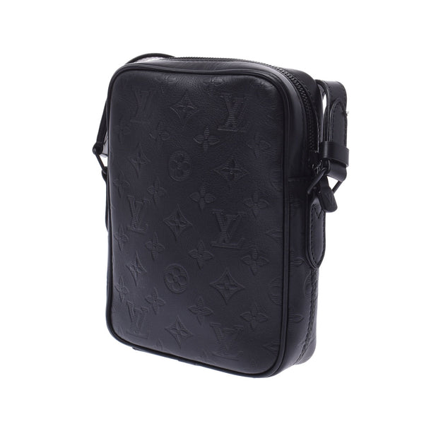 Louis Vuitton Louis Vuitton Monogram Shadow Danube PM NM Black M44972 Men's Leather Shoulder Bag A-Rank Used Silgrin