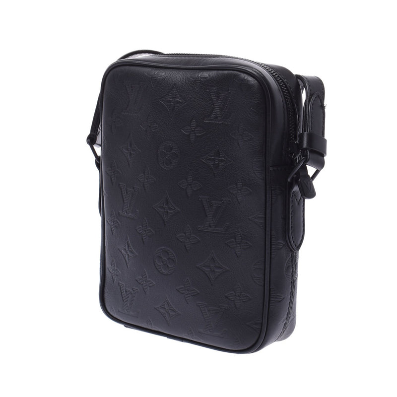 Bags, Louis Vuitton Black Danube Monogram Shadow Leather Crossbody Bag