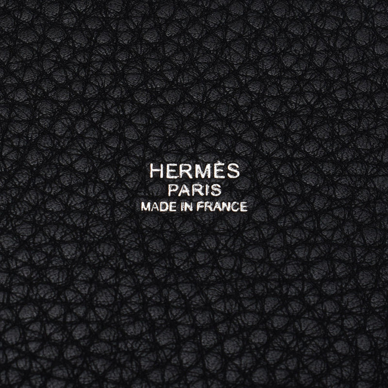 HERMES エルメス ピコタンロック MM 黒 シルバー金具 X刻印(2016年頃) レディース トリヨンクレマンス ハンドバッグ ABランク 中古 銀蔵