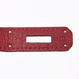 Hermes Birkin bag 30 vermilion red silver