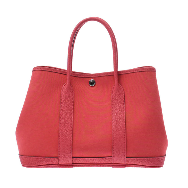 HERMES Hermes Garden Party TPM Bougainbilia C engraved in C (circ 2018): Ladies: The Reza Handbag A Rank, Used Silver Used Silver