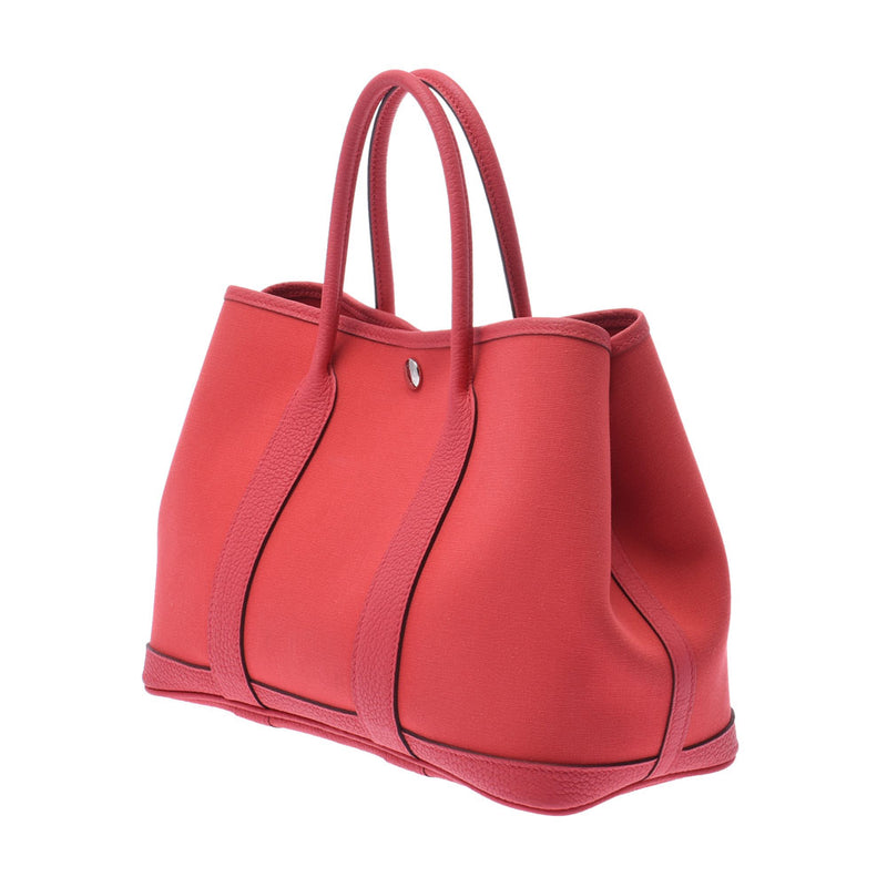 HERMES Hermes Garden Party TPM Bougainbilia C engraved in C (circ 2018): Ladies: The Reza Handbag A Rank, Used Silver Used Silver
