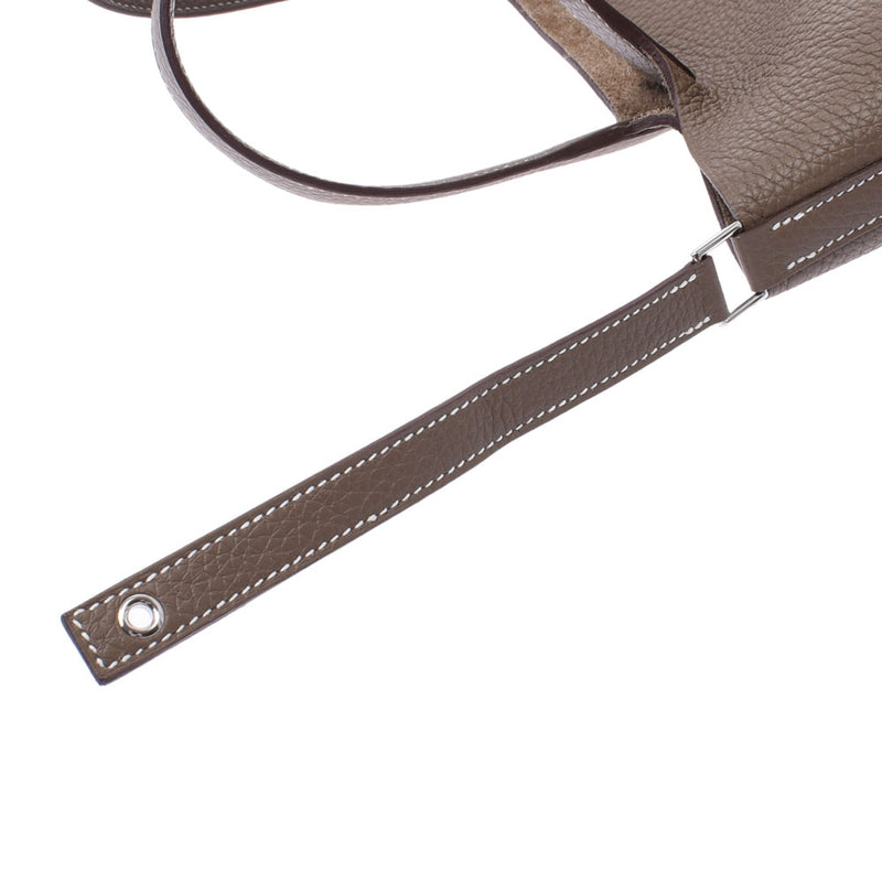 Hermes Hermes Picon Lock MM Ethoup Silver Football Y Engraved (around 2020) Women's Triyo Clemance Handbag Unused Silgrin