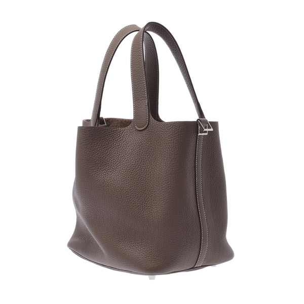 Hermes Hermes Picon Lock MM Ethoup Silver Football Y Engraved (around 2020) Women's Triyo Clemance Handbag Unused Silgrin