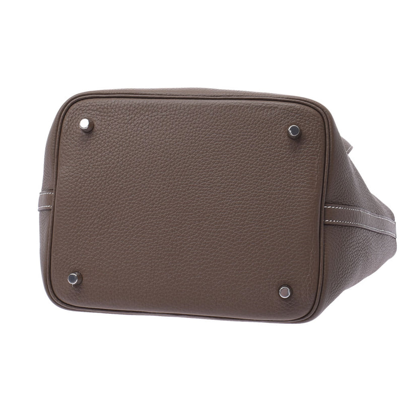 Hermes Hermes Picon Lock MM Ethoup Silver Football Y Engraved (around 2020) Women's Triyo Clemance Handbag Unused Silgrin