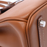 Hermes Birkin bag 30 gold silver hardware