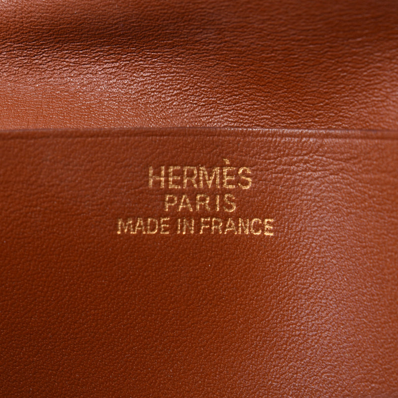 HERMES Hermes Hermes Classic brown gold fittings (around 2004) Unissex Vauvarenia long wallet, wallet, wallet, B rank second-hand silver