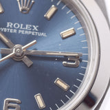 ROLEX Rolex Oyster Peacher 67180 Women's SS Watch Automatic Wound Blue 369 Dimensions A-Rank Used Silgrin