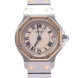 Cartier Santos octagong Ladies SS / YG WATCH QUARTZ Ivory