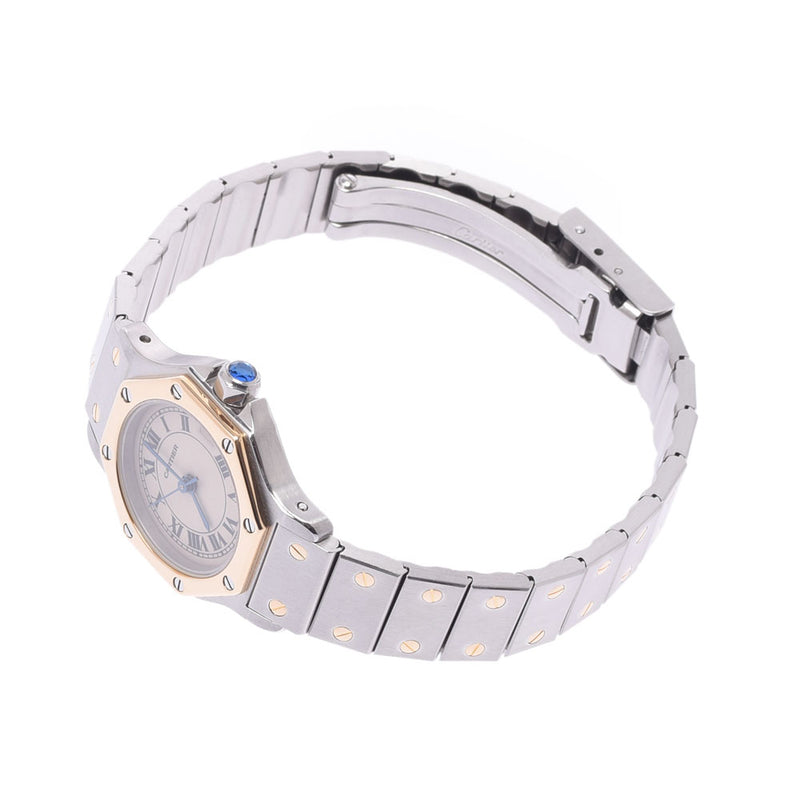 Cartier Santos octagong Ladies SS / YG WATCH QUARTZ Ivory