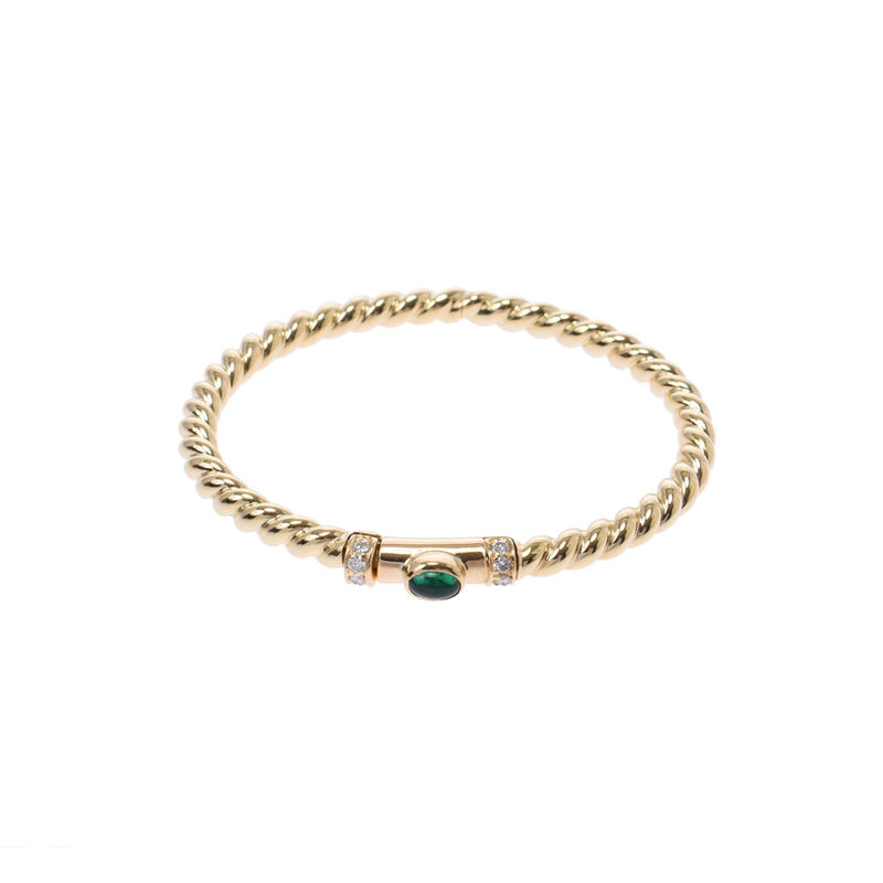 Mouawad Mouird Women's K18YG / Emerald / Diamond Bracelet A-Rank Used Silgrin
